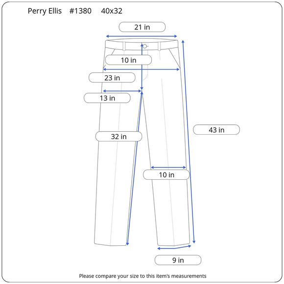 Perry Ellis Travel Lux Dress Pants Men's 40x32 Gray Polyester Blend New Tags - Picture 16 of 16